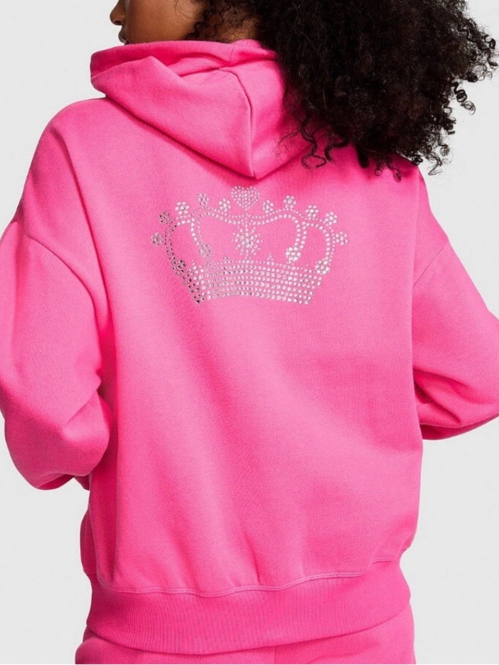 Pink Victoria’s Secret limited edition y2k bling crown hoodie rare